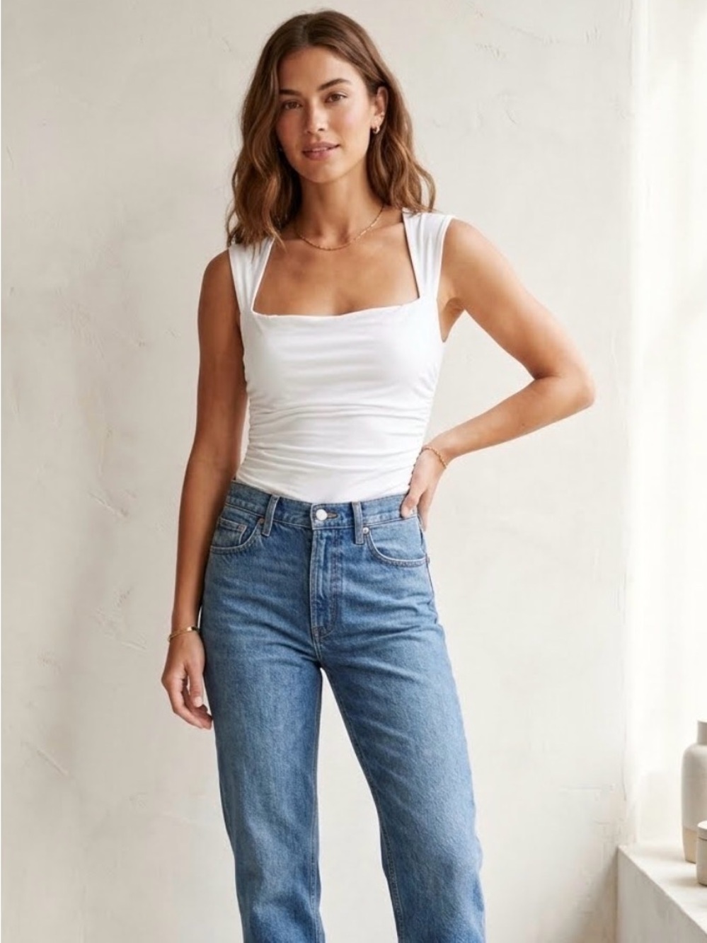 Abercrombie & Fitch Square Neck Bodysuit